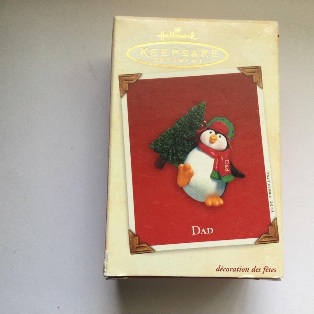 5 Hallmark Keepsake Ornaments set. Mom, Dad, 2 sons and 1 Little helper.